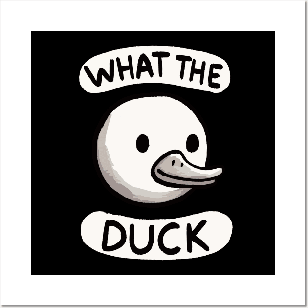 What the Duck (Back Print) Wall Art by DoodleDashDesigns